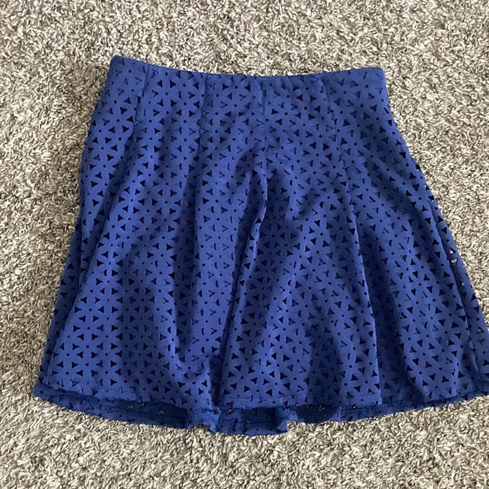 Blue mini skater skirt, small